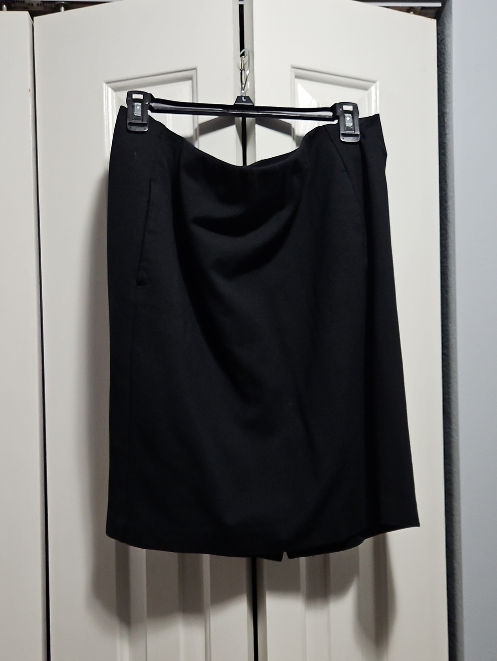 J. Jill Black Straight Ponte Pencil Skirt L